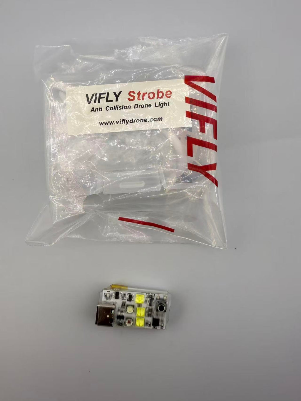 VIFLY Drone Strobe Light – Anti-Collision LED for FAA Night Flying, Fits DJI Mini/Air/Mavic/Avata/Neo/Flip (1 Pack)
