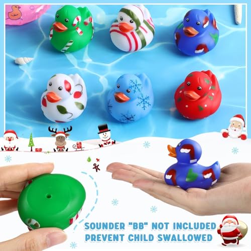 Vinsot 12-Pack Colorful Candy Rubber Ducks for Easter Basket Stuffers, Bath Toys, and Party Favors