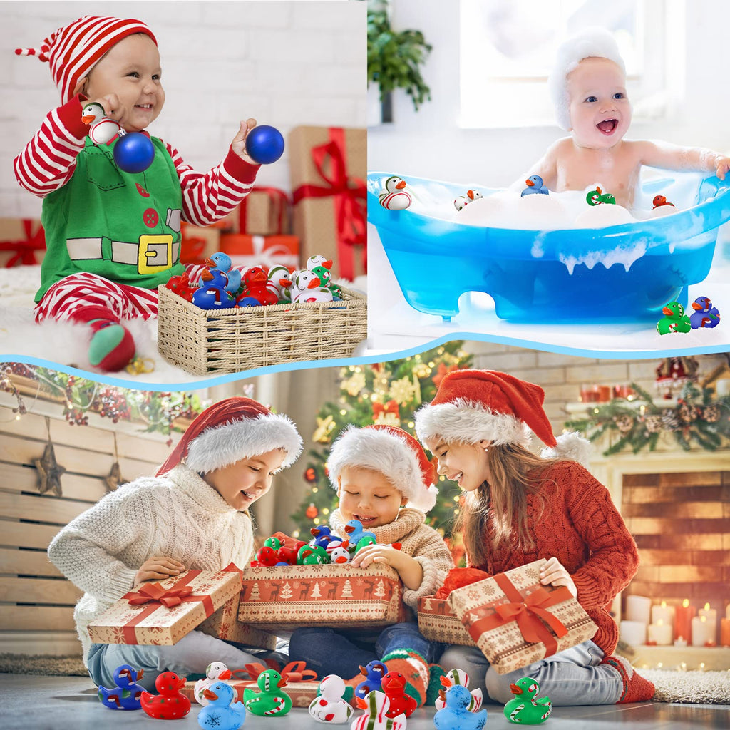 Vinsot 12-Pack Colorful Candy Rubber Ducks for Easter Basket Stuffers, Bath Toys, and Party Favors