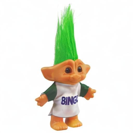 Vintage Troll Doll 7.5 Inch Retro Green Troll with Soft Hair - Yintlilocn