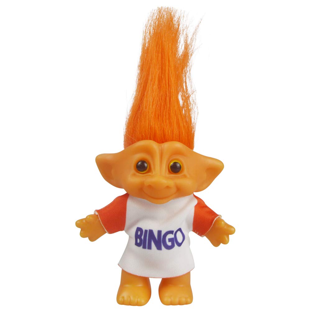 Vintage Troll Doll 7.5" Orange - Retro Replica for Collections, School Projects, Party Favors by Yintlilocn