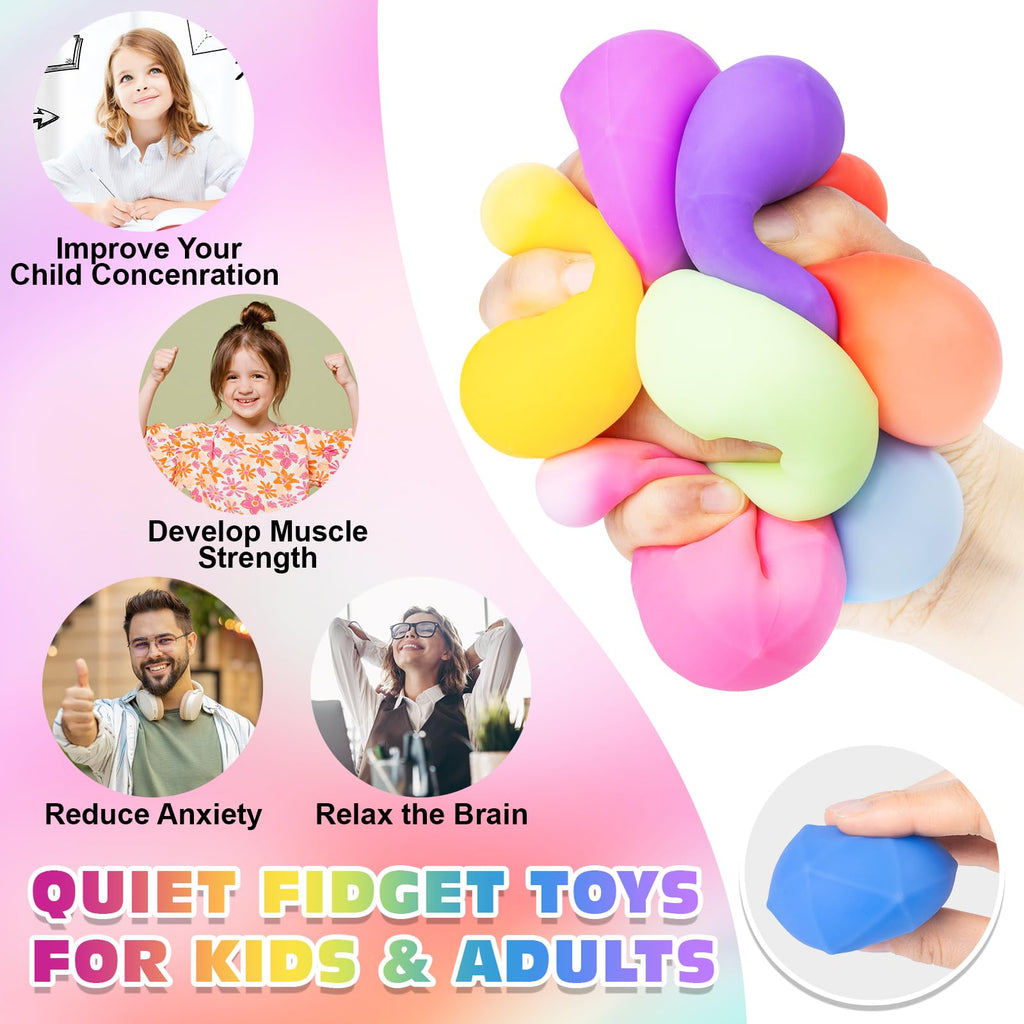 VISCOO 12 Pack Diamond Slow Rising Stress Balls - Squishy Fidget Toys for Anxiety Relief, Party Favors