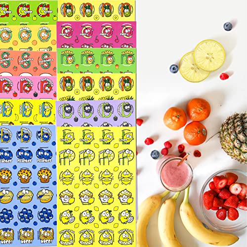 VKPI 1152 Scratch and Sniff Stickers - 24 Fruit & Food Scents, 48 Sheets, 144 Designs for Kids Rewards and Crafts