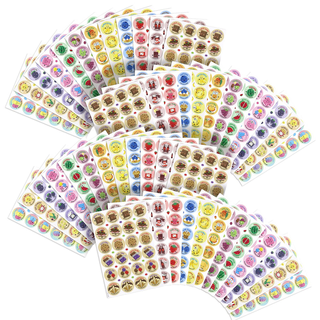 VKPI Scratch and Sniff Stickers – 1152 Pieces, 12 Scents, 48 Sheets, Natural Fragrance, Reusable – Perfect for Kids Rewards, Teachers, Party Favors, and Christmas Gifts