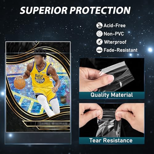 VKshop 1000 Clear Polypropylene Card Sleeves (66x91 mm) for Trading Cards, Baseball, MTG, Yugioh