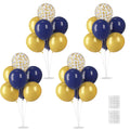 Voircoloria Balloon Stand Kit 4 Sets Navy Gold Party Decorations
