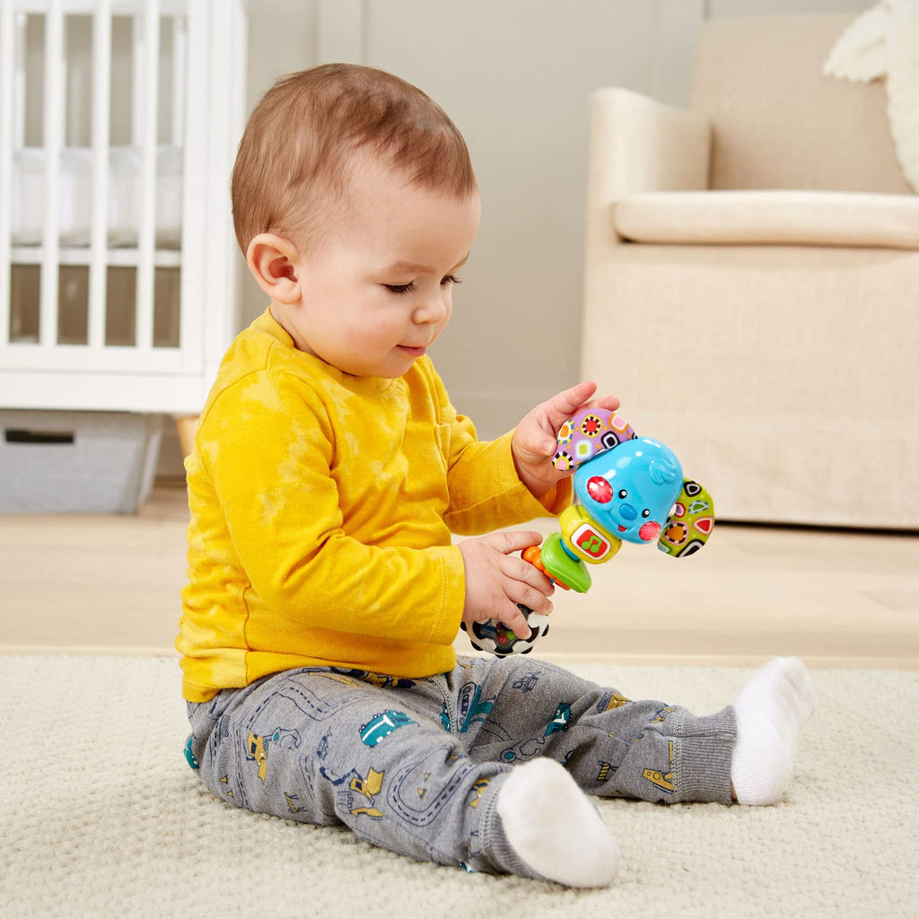 VTech Baby Rattle and Sing Puppy - Interactive Toy with Lights, Songs, and Textured Rings