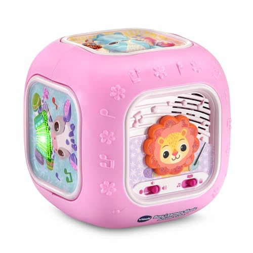 VTech Busy Learners Music Activity Cube, Pink - Musical Toy for Babies 3+ Months