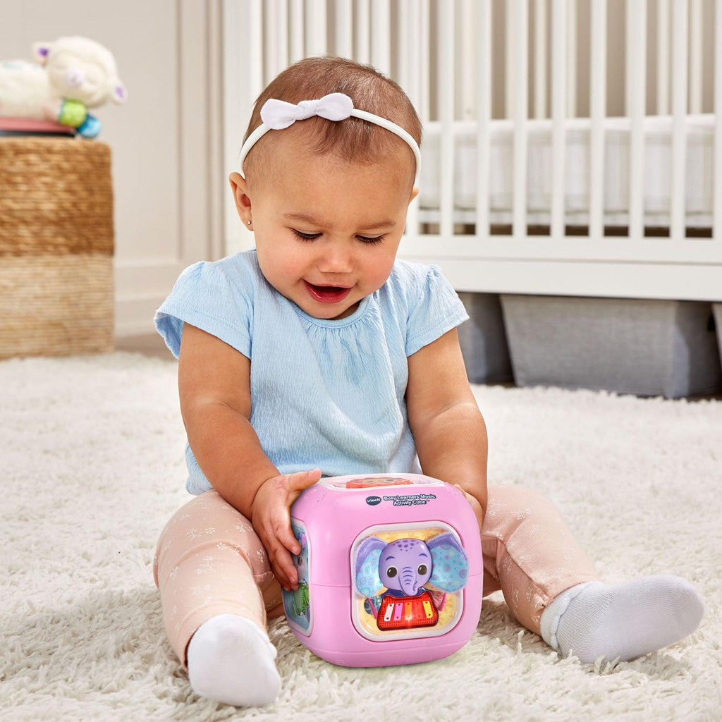 VTech Busy Learners Music Activity Cube, Pink - Musical Toy for Babies 3+ Months