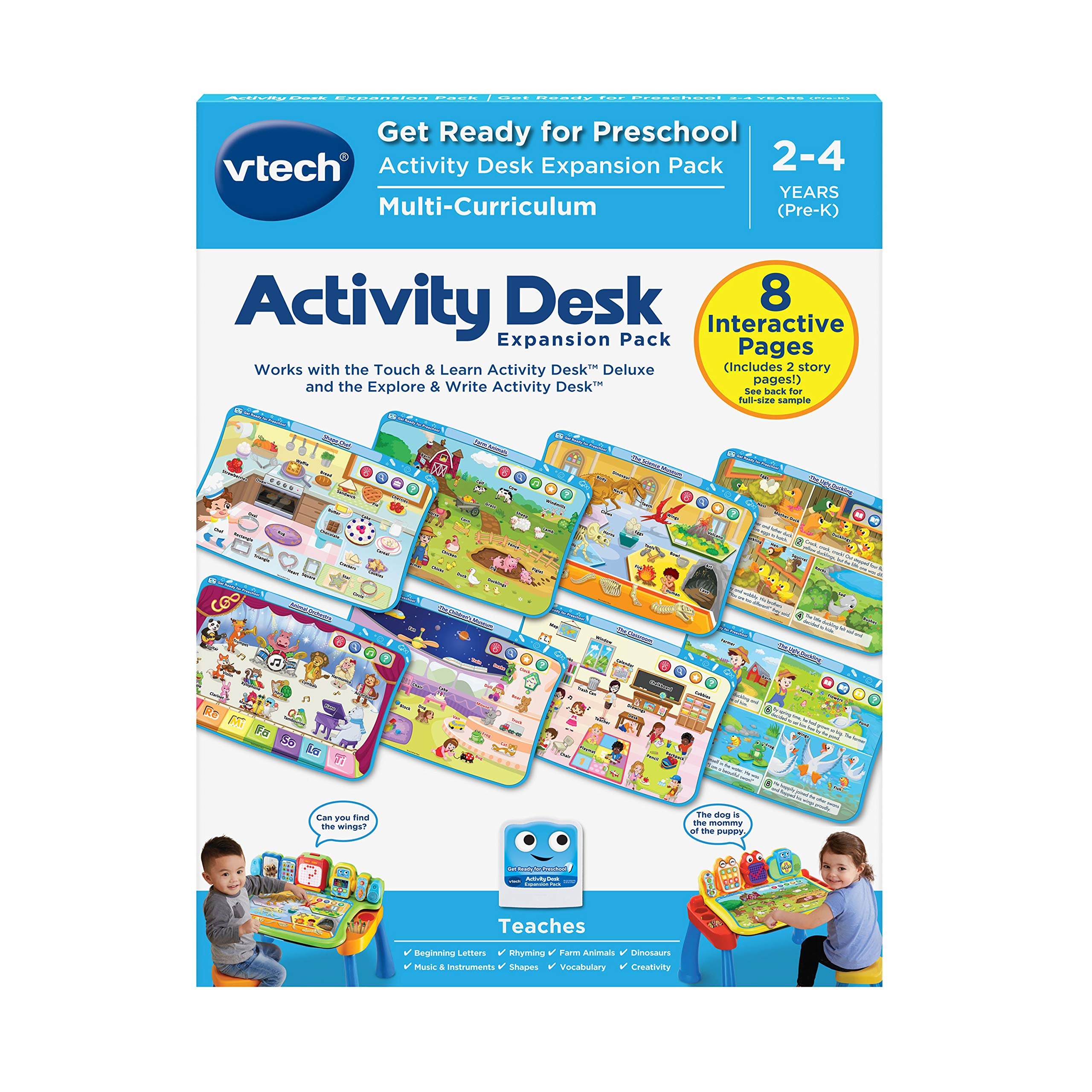 VTech Get Ready for Preschool Expansion Pack – Ages 2-4 Activity Desk Add-On
