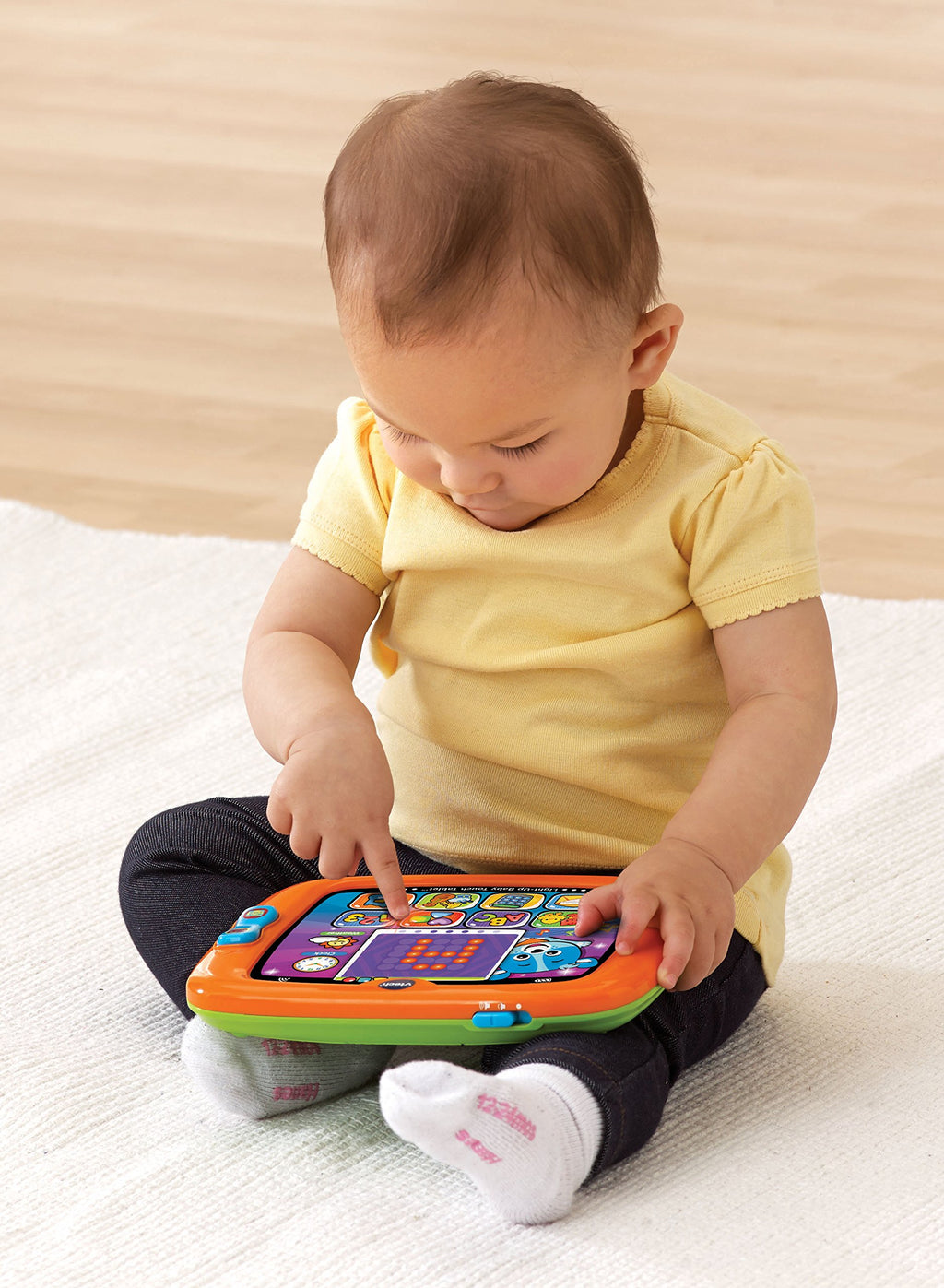 VTech Light-Up Baby Touch Tablet – Interactive Learning Toy for Toddlers (Orange)