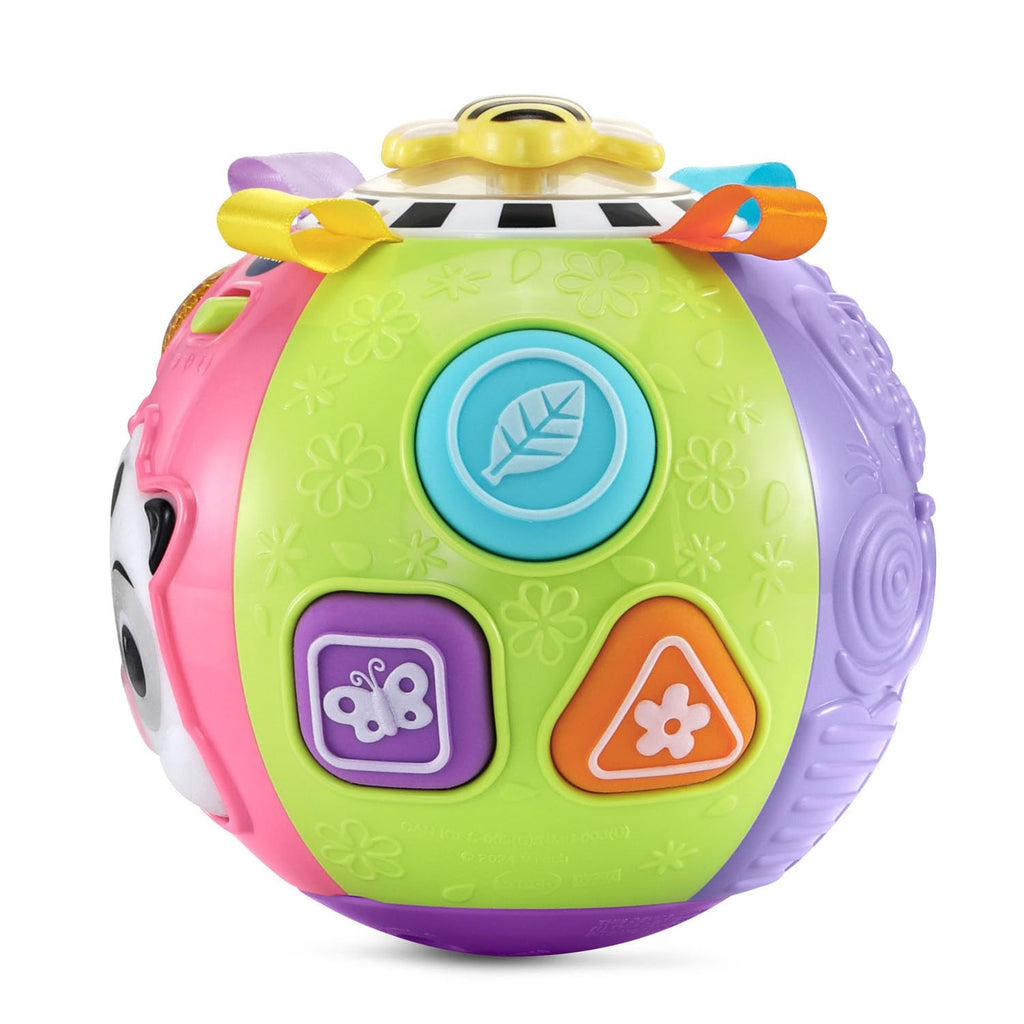 VTech On-the-Moove Activity Ball, Pink – Motion-Activated Crawling Toy with Textures and Animal Friends