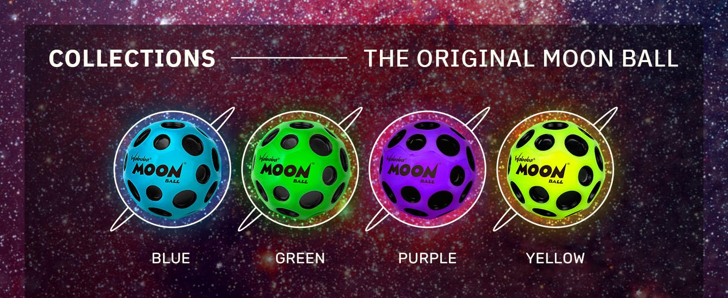 Waboba Moon Ball – Hyper Bouncy Ball with Pop Sound for Indoor & Outdoor Play