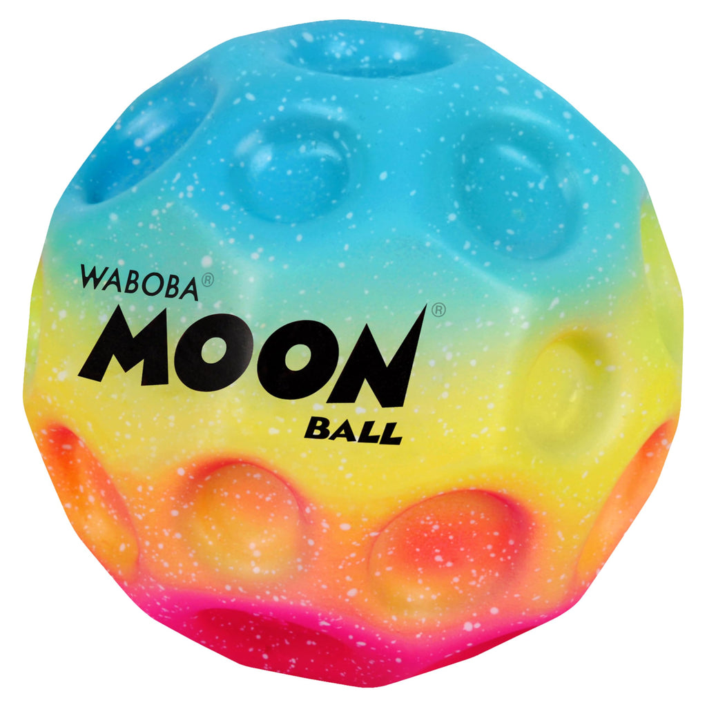 Waboba Moon Ball Rainbow – Super High Bouncy Ball with Zero Gravity Foam & Pop Sound for All Ages