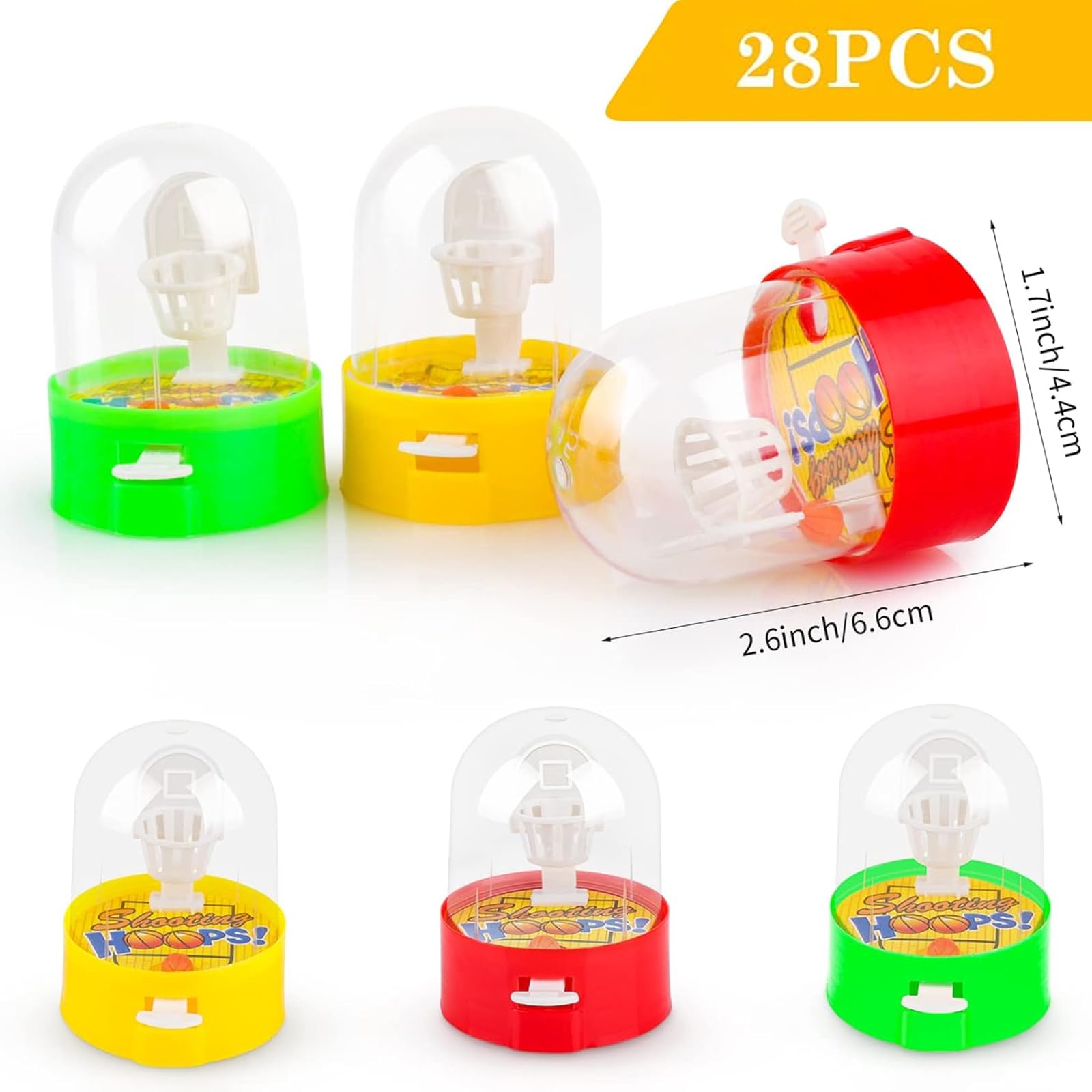 Waenerec 28-Piece Mini Finger Basketball Games - Fun Party Favors for Kids