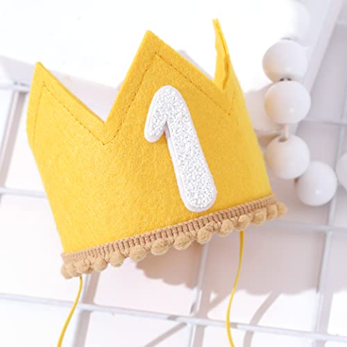 WAHAWU Baby 1st Birthday Crown – Pink Candy Color Headwear for First Birthday Party
