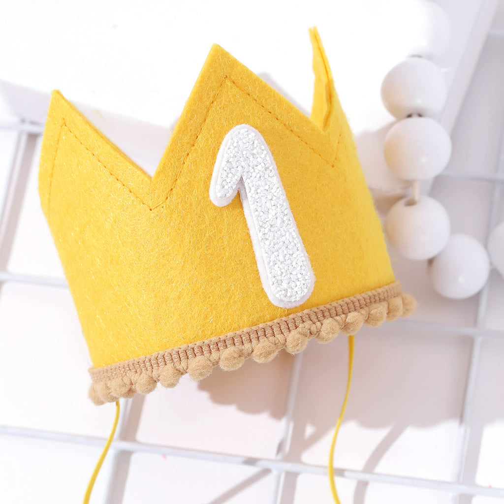 WAHAWU Baby 1st Birthday Crown – Pink Candy Color Headwear for First Birthday Party