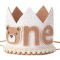 WAHAWU Little Bear Wild One First Birthday Crown Hat – Neutral Baby Headwear for Boys & Girls