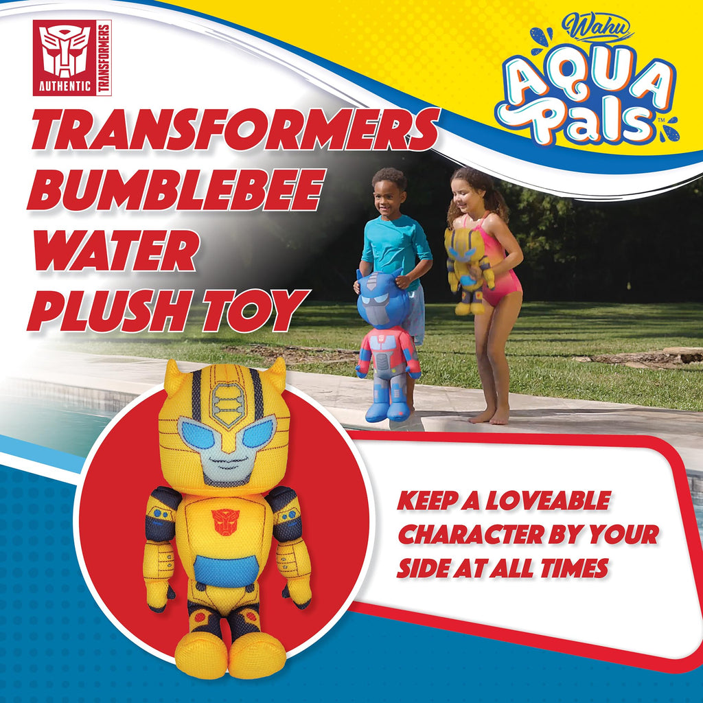 WAHU Aqua Pals Transformers Bumblebee 16-Inch Waterproof Plush Toy for Pool & Bath