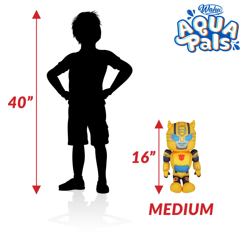 WAHU Aqua Pals Transformers Bumblebee 16-Inch Waterproof Plush Toy for Pool & Bath