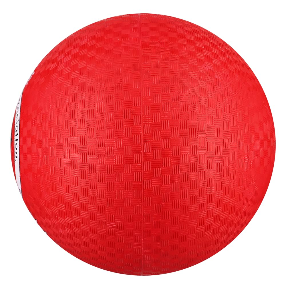 WAKA Official Kickball for Youth – 8.5 Inch Red Rubber Ball for Playground and League Play