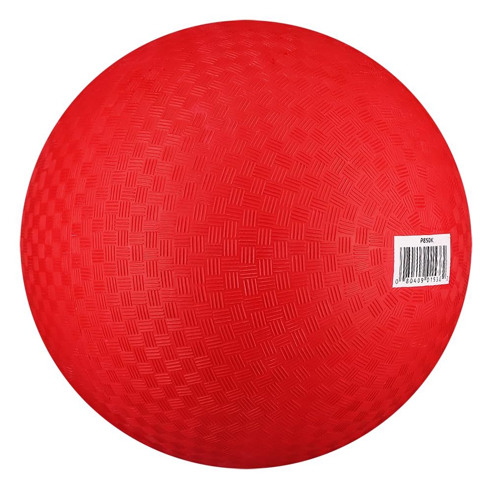 WAKA Official Kickball for Youth – 8.5 Inch Red Rubber Ball for Playground and League Play
