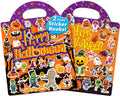 Walenced Reusable Halloween Sticker Book for Toddlers: 72 Waterproof PVC Stickers with Portable Handle