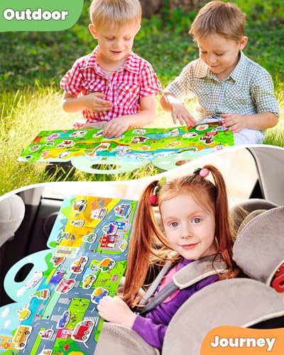 Walenced Reusable Sticker Book for Toddlers – 104 Stickers, 3 Themes, Waterproof & Portable