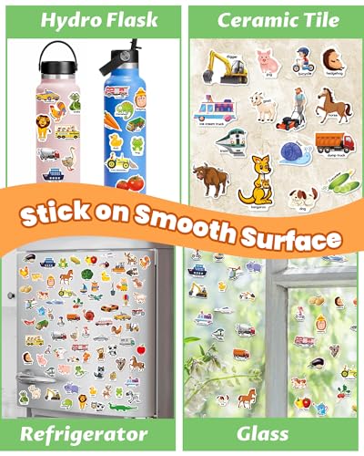 Walenced Reusable Sticker Book for Toddlers – 111-Piece Travel Toy with 3 Themes, Screen-Free Fun