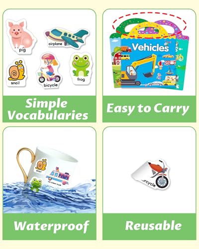 Walenced Reusable Sticker Book for Toddlers – 111-Piece Travel Toy with 3 Themes, Screen-Free Fun