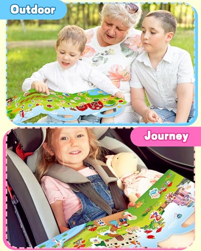 Walenced Reusable Sticker Book for Toddlers – 115 Pieces, 3 Themes, Portable
