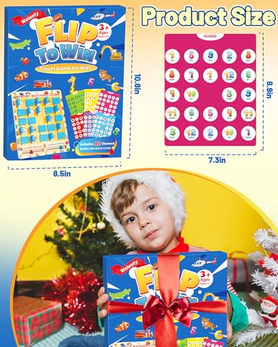 Walenty Matching Memory Game for Kids Ages 3-8 – Travel Size Board Game with 12 Themes