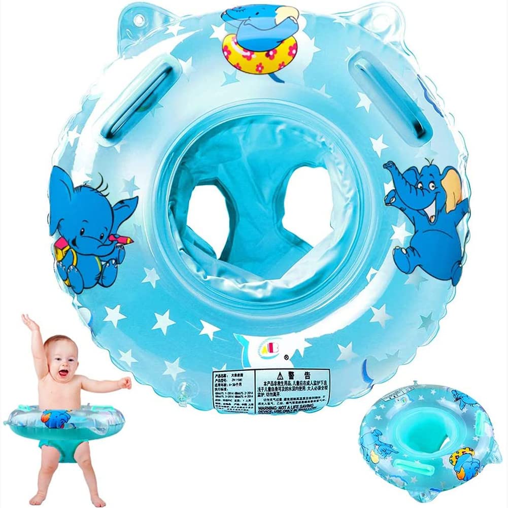 Walsai Blue Baby Swimming Float - Inflatable Ring with Seat for Toddlers 6-16 kg