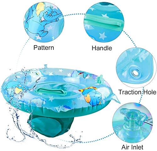 Walsai Blue Baby Swimming Float - Inflatable Ring with Seat for Toddlers 6-16 kg