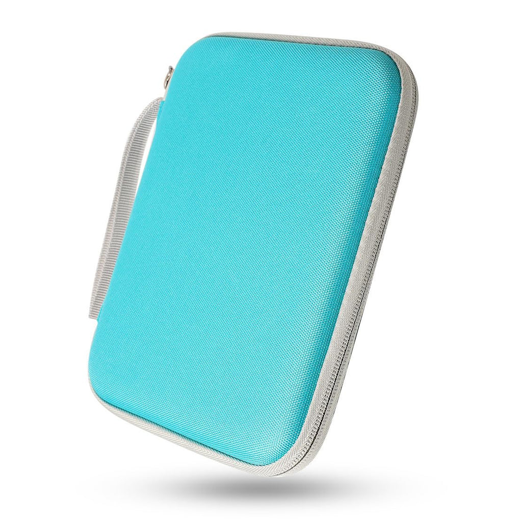 WannaBi 80-Pocket Card Case Holder for Yoto Cards – Cerulean EVA Zippered Organizer with Angled Sleeves