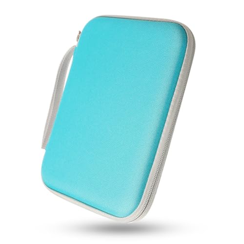 WannaBi 80-Pocket Card Case Holder for Yoto Cards – Cerulean EVA Zippered Organizer with Angled Sleeves