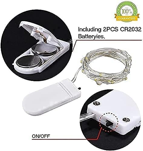 Warm White LED Balloon Set with String Lights - 10 Clear PVC Balloons & 6 Battery-Powered Lights for Parties