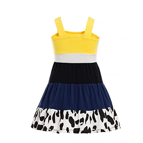 Waruila Jessie Costume Dress for Little Girls - Cotton Tank with Bow Tie, Sizes 3T-10T