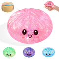 WASENLO Sugar Dumpling Squishy - Rare Style Mystery Box, Heavy 251g Crystal Glitter Bao Bun Fidget Toy (Pink)