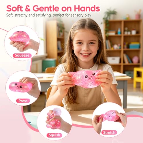 WASENLO Sugar Dumpling Squishy – Heavy Crystal Glitter Squeeze Toy for Stress Relief