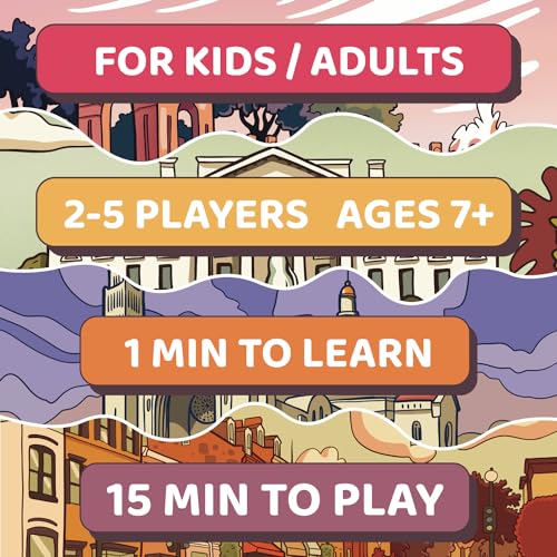Washington, D.C. Landmarks Memory Matching Card Game – 50 Cards with QR Facts for Ages 7+