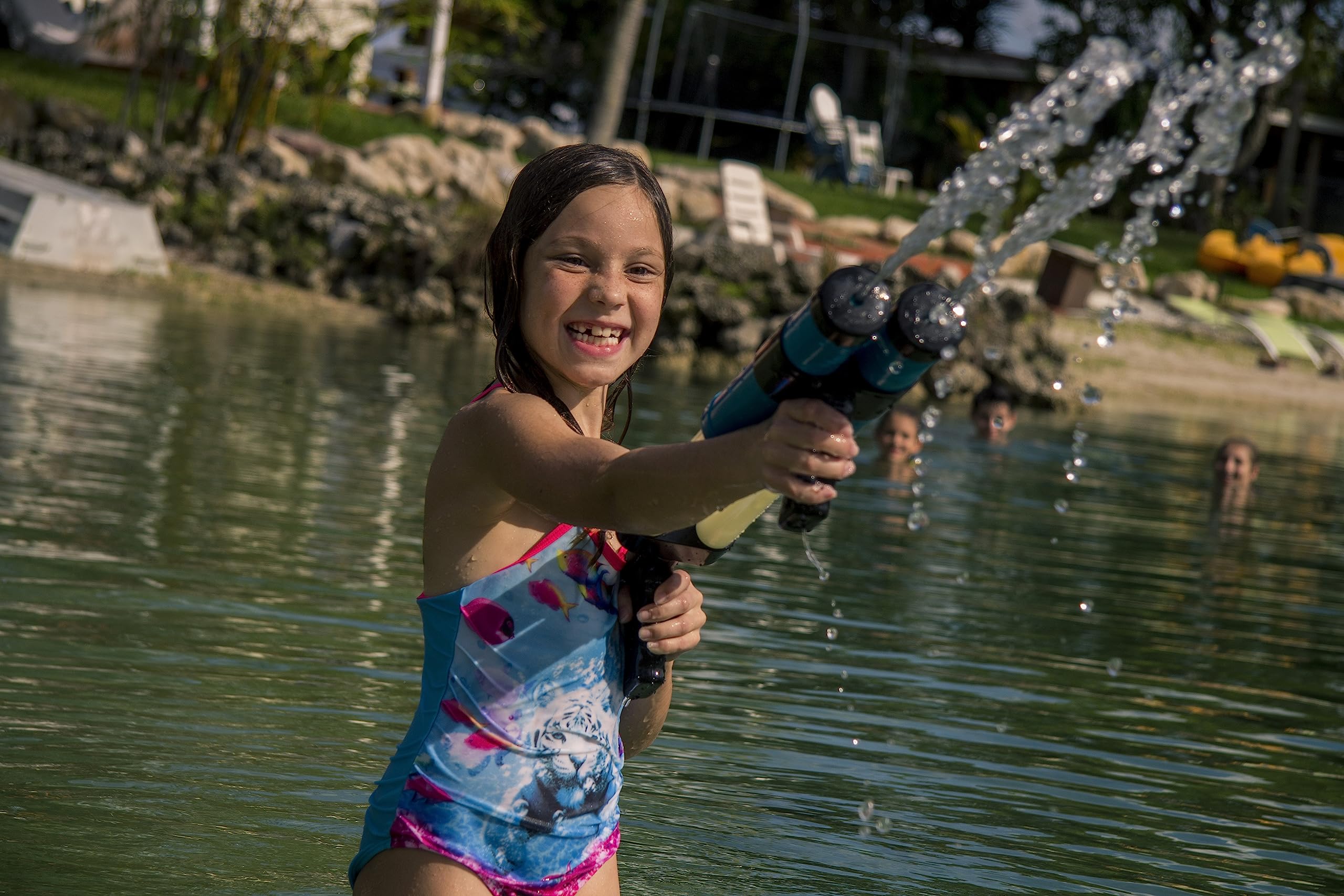 Water Sports Stream Machine TL-600 17-Inch Single Barrel Water Launcher – Shoots Up to 70 Feet, Quick Reload, for Ages 8+