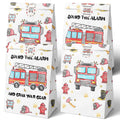 Watercolor Firetruck Party Favor Bags – 24 Pack with Stickers by HaPiBiDesign