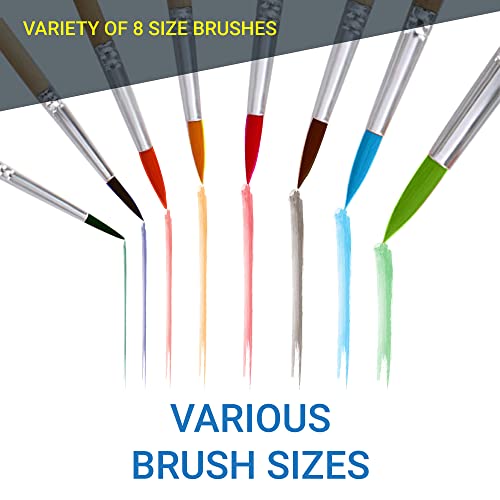 Watercolor Paint Set for Kids - 16 Vivid Colors, Paper Pad & 8 Brushes - Non-Toxic & Washable