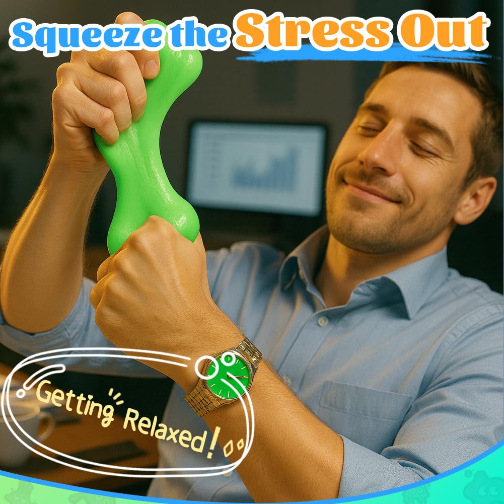 WATERELF Green Neon Putty – 3.2 oz Non-Sticky Fidget Sensory Toy for Kids & Adults
