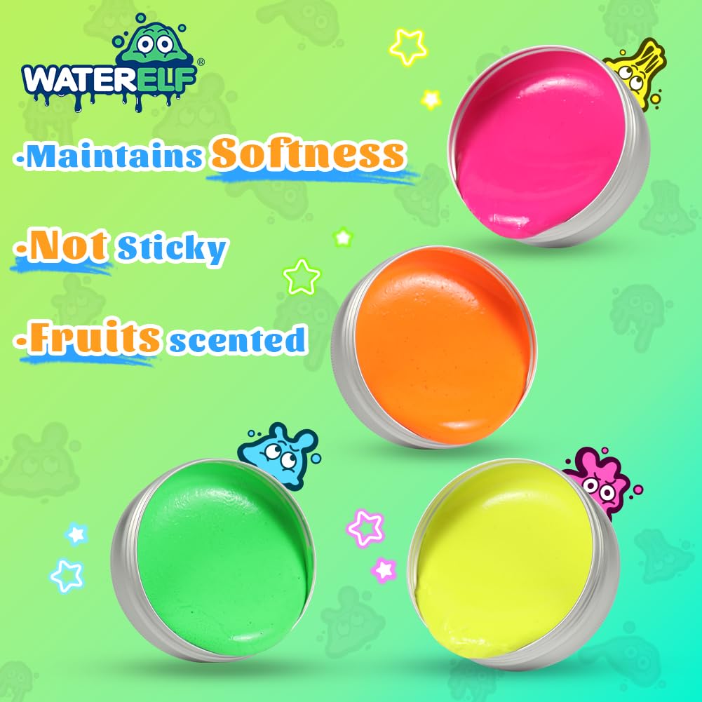 WATERELF Green Neon Putty – 3.2 oz Non-Sticky Fidget Sensory Toy for Kids & Adults