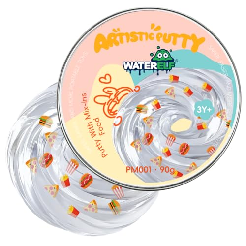 WATERELF Transparent Putty with Mix-Ins – Non-Sticky Fidget Toy for Stress Relief