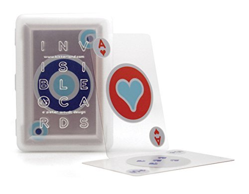 Waterproof Transparent Playing Cards by Kikkerland – Travel & Beach Deck