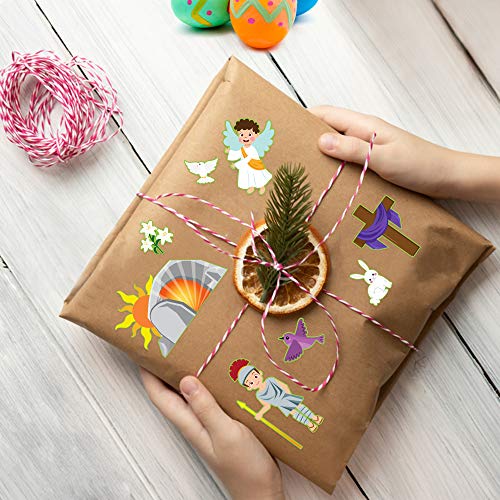 WATINC 40-Sheet Pre-Cut Easter Resurrection Stickers for Nativity Scene Crafts
