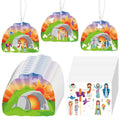 WATINC 40Pcs Easter Resurrection Hanging Ornaments - Religious Craft Kit with Stickers and Cardboard for Kids